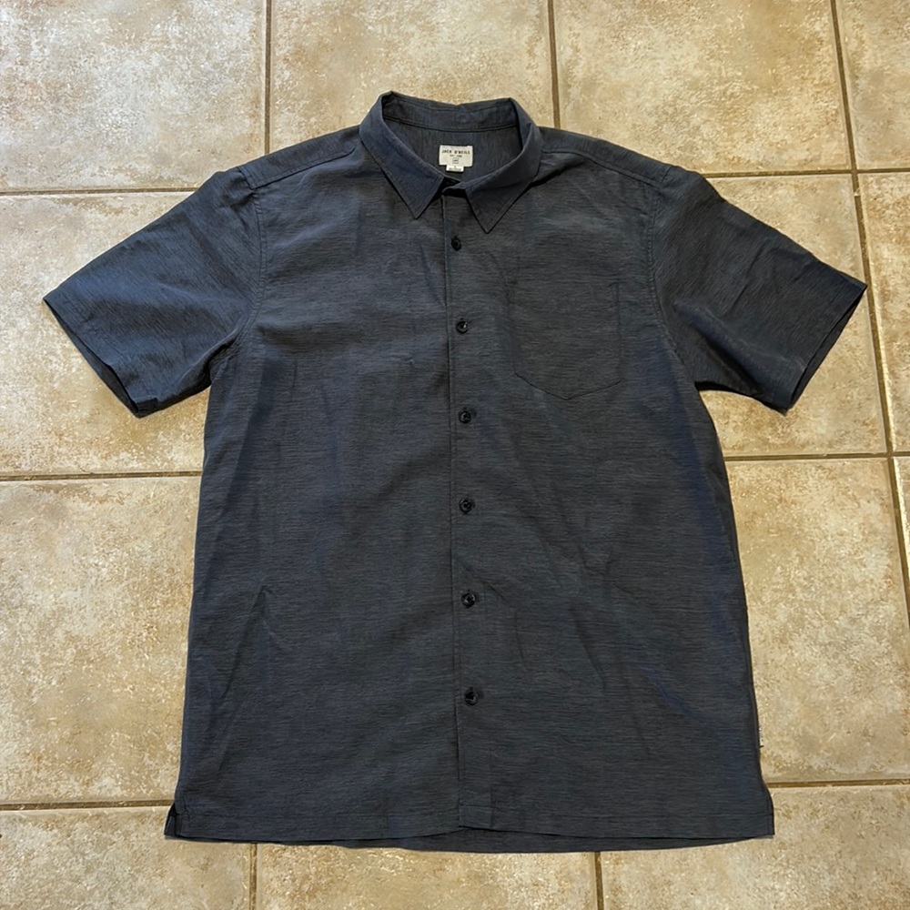 Jack O'Neill Grey Short Sleeve Button Up Shirt Men's size L